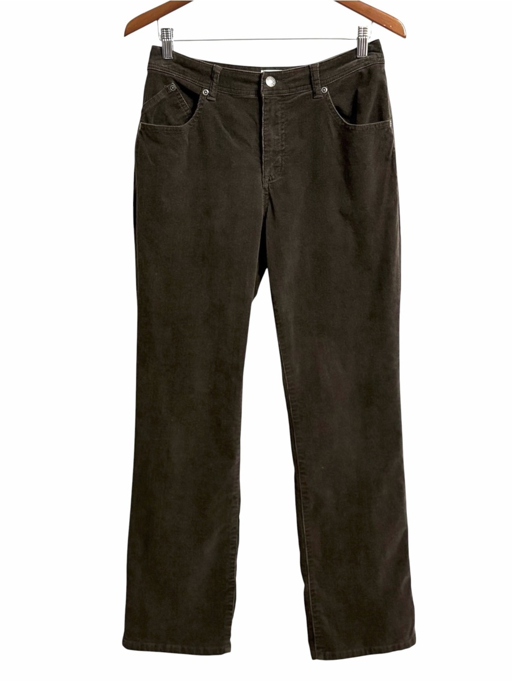 Chico’s Vtg Corduroy Cabincore Heritage Pants Womens 4 Brown Preppy Minimalist